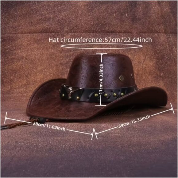 Hat Western Rhinestone Embellished Casual Boho-Chic Rodeo Concert BBQ Fashion